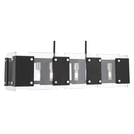 A large image of the Livex Lighting 45997 Black with Brushed Nickel Accents