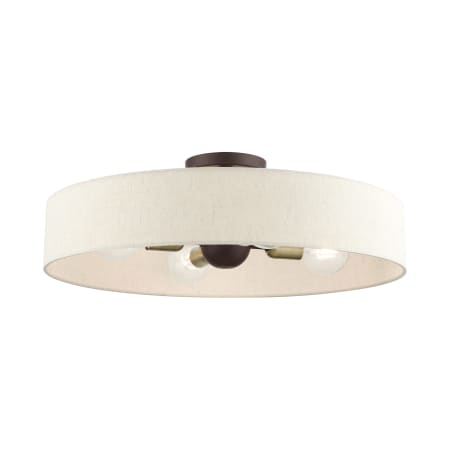 A large image of the Livex Lighting 46038 Bronze with Antique Brass Accents