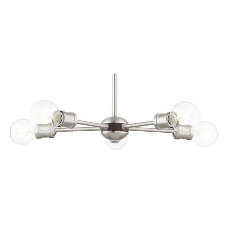 A large image of the Livex Lighting 46135 Brushed Nickel with Bronze Accents