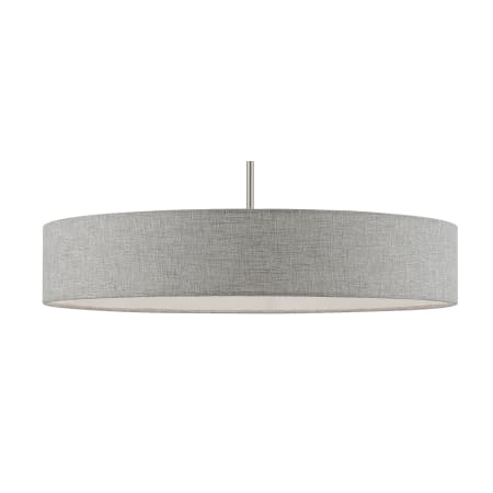 A large image of the Livex Lighting 46145 Brushed Nickel / Shiny White Accents