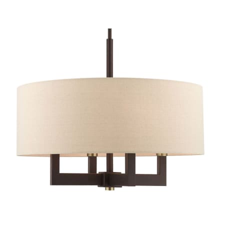 A large image of the Livex Lighting 46166 Bronze with Antique Brass Accents