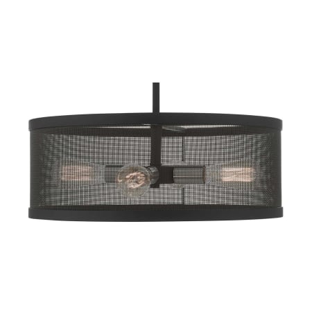 A large image of the Livex Lighting 46214 Black with Brushed Nickel Accents