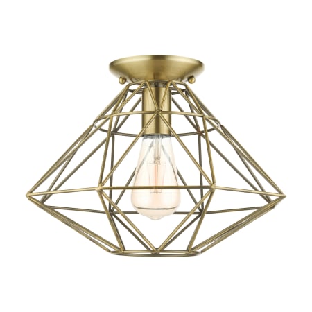 A large image of the Livex Lighting 46248 Antique Brass
