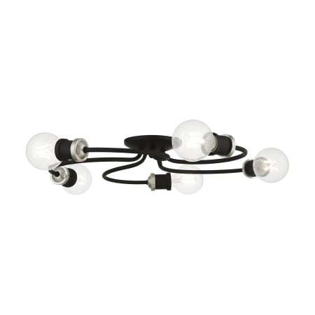 A large image of the Livex Lighting 46385 Black / Brushed Nickel Accents