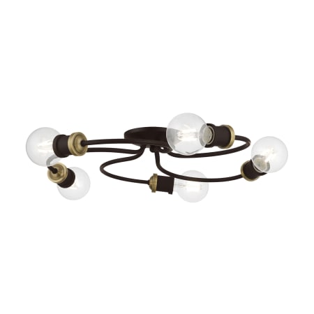 A large image of the Livex Lighting 46385 Bronze / Antique Brass Accents