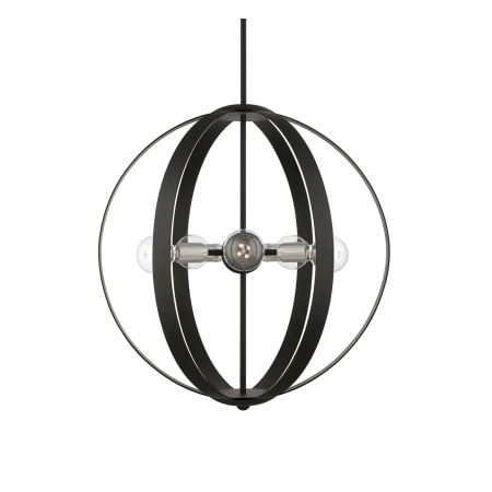 A large image of the Livex Lighting 46416 Black / Brushed Nickel Accents