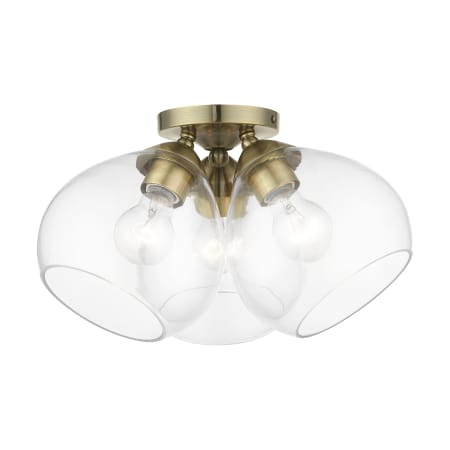 A large image of the Livex Lighting 46502 Antique Brass