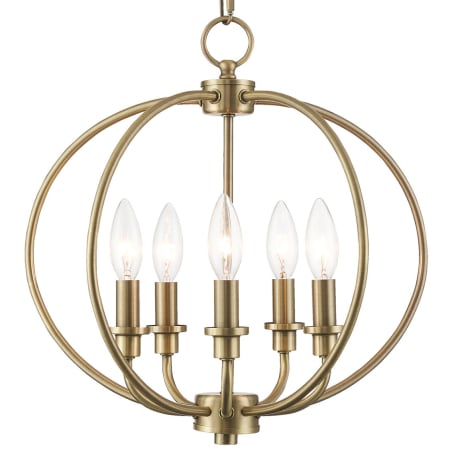 A large image of the Livex Lighting 4665 Antique Brass