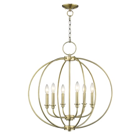 A large image of the Livex Lighting 4666 Antique Brass