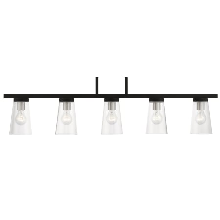 A large image of the Livex Lighting 46715 Black / Brushed Nickel Accents