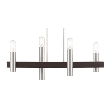 A large image of the Livex Lighting 46864 Brushed Nickel with Bronze Accents