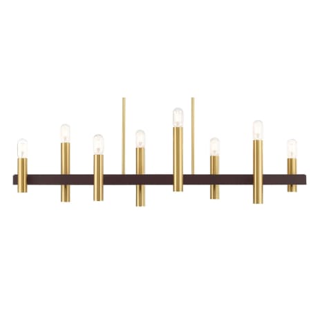 A large image of the Livex Lighting 46868 Satin Brass with Bronze Accents