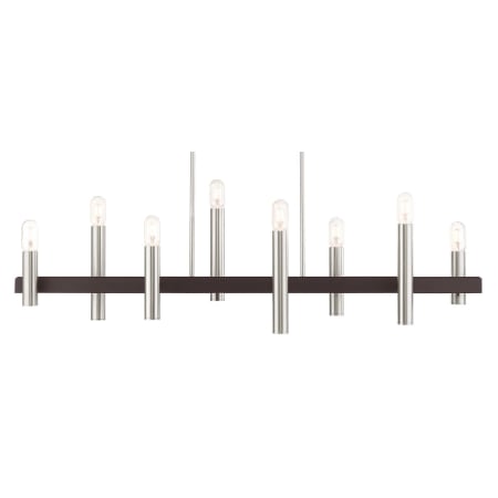 A large image of the Livex Lighting 46868 Brushed Nickel with Bronze Accents