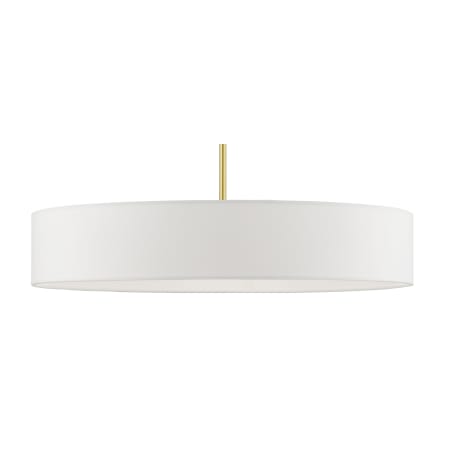 A large image of the Livex Lighting 46925 Satin Brass / Shiny White Accents