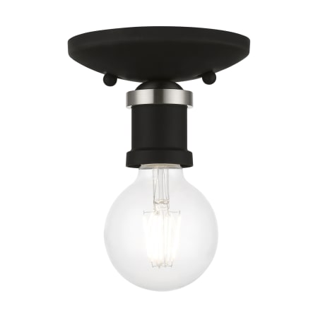 A large image of the Livex Lighting 47160 Black / Brushed Nickel Accents