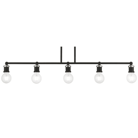 A large image of the Livex Lighting 47165 Black / Brushed Nickel Accents