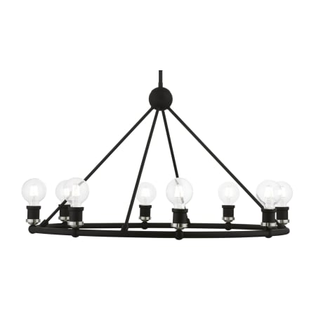 A large image of the Livex Lighting 47168 Black / Brushed Nickel Accents
