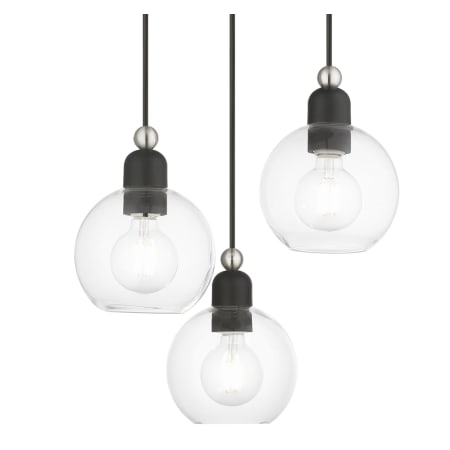 A large image of the Livex Lighting 48973 Black / Brushed Nickel Accents