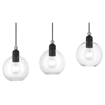 A large image of the Livex Lighting 48974 Black / Brushed Nickel Accents