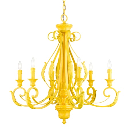 A large image of the Livex Lighting 49066 Shiny Yellow