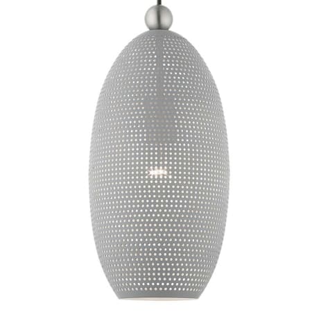 A large image of the Livex Lighting 49101 Nordic Gray with Brushed Nickel Accents