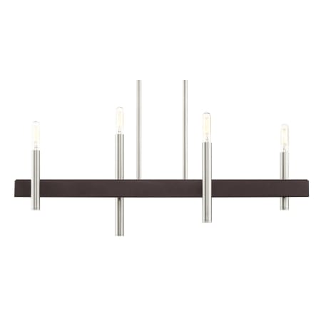 A large image of the Livex Lighting 49334 Brushed Nickel with Bronze Accents
