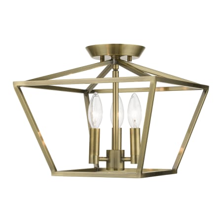 A large image of the Livex Lighting 49430 Antique Brass