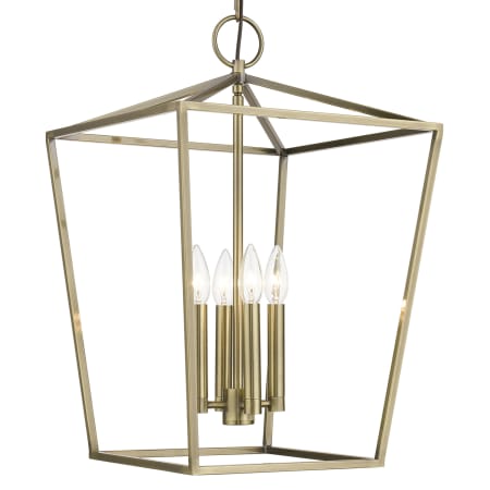 A large image of the Livex Lighting 49434 Antique Brass