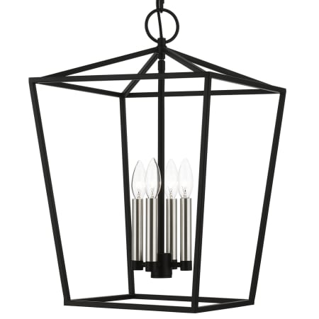 A large image of the Livex Lighting 49434 Black / Brushed Nickel Accents