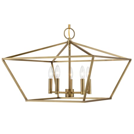 A large image of the Livex Lighting 49435 Antique Brass