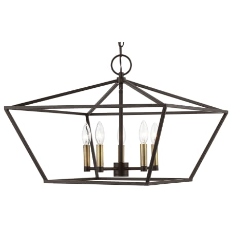 A large image of the Livex Lighting 49435 Bronze / Antique Brass Accents