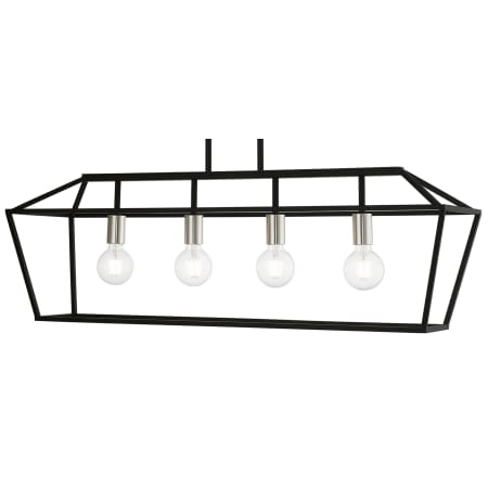 A large image of the Livex Lighting 49437 Black / Brushed Nickel Accents