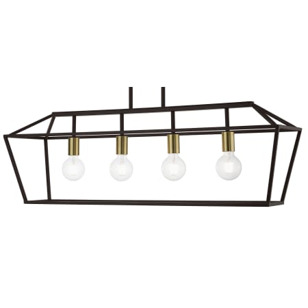 A large image of the Livex Lighting 49437 Bronze / Antique Brass Accents
