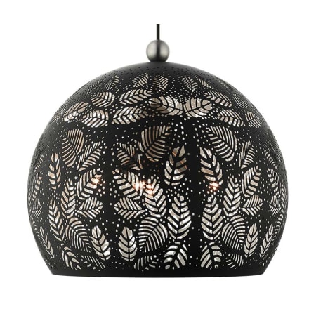 A large image of the Livex Lighting 49543 Black with Brushed Nickel Accents