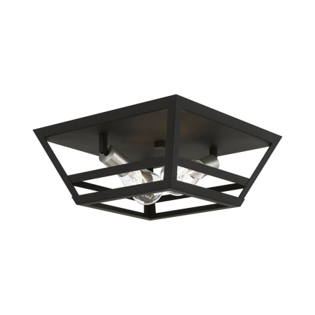 A large image of the Livex Lighting 49560 Black / Brushed Nickel Accents