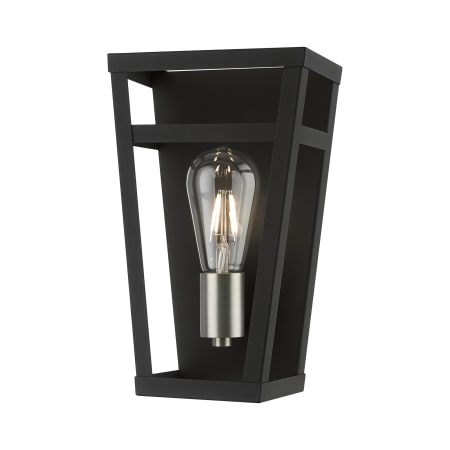 A large image of the Livex Lighting 49567 Black / Brushed Nickel Accents