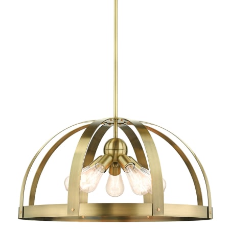 A large image of the Livex Lighting 49645 Antique Brass