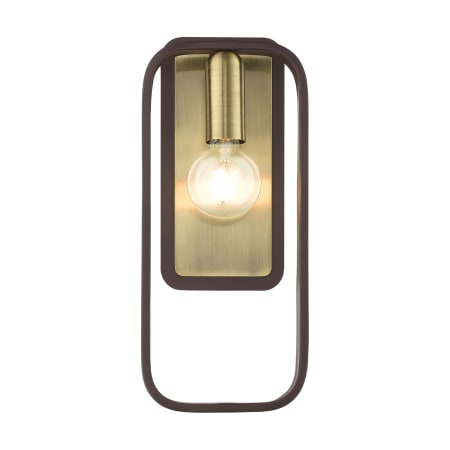 A large image of the Livex Lighting 49742 Bronze with Antique Brass Accents