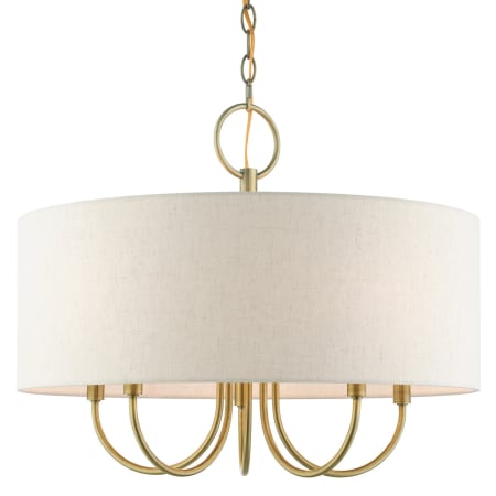 A large image of the Livex Lighting 49805 Antique Brass
