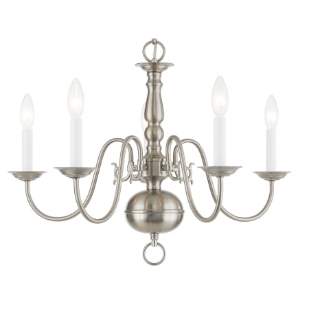 A large image of the Livex Lighting 5005 Brushed Nickel