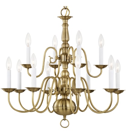 A large image of the Livex Lighting 5012 Antique Brass