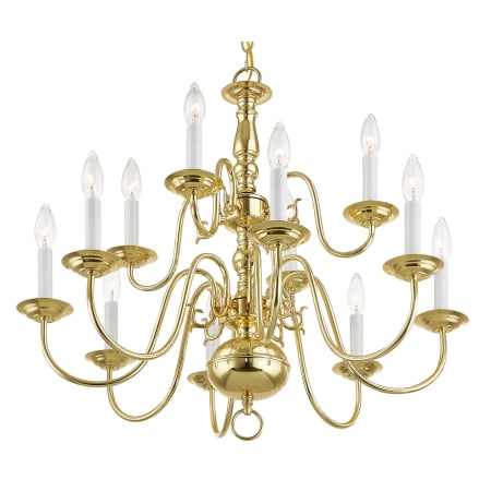 A large image of the Livex Lighting 5012 Polished Brass