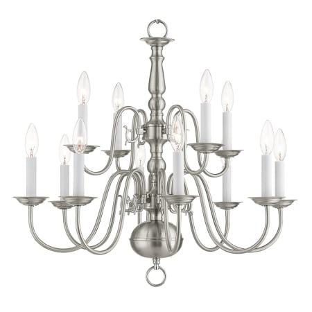 A large image of the Livex Lighting 5012 Brushed Nickel