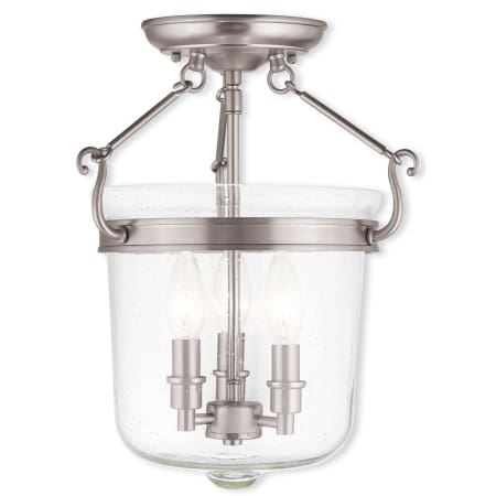 A large image of the Livex Lighting 50493 Brushed Nickel