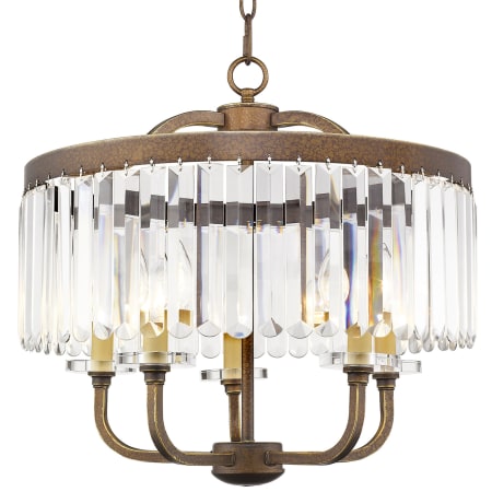 A large image of the Livex Lighting 50545 Hand Painted Palacial Bronze