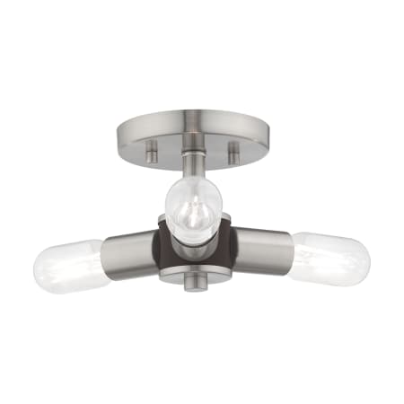 A large image of the Livex Lighting 51137 Brushed Nickel