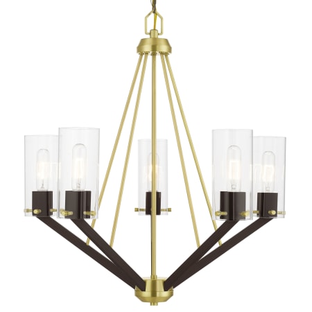 A large image of the Livex Lighting 51165 Satin Brass / Bronze