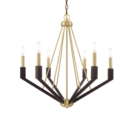 A large image of the Livex Lighting 51166 Satin Brass / Bronze