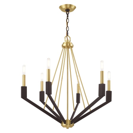 A large image of the Livex Lighting 51166 Alternate Angle (Satin Brass / Bronze)