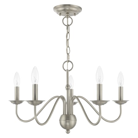 A large image of the Livex Lighting 52165 Alternate Angle (Brushed Nickel)